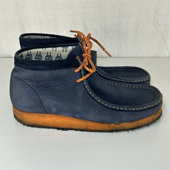 Clarks Original Men MF DOOM WALLABEE  Blue Nubuck Ankle Boot EU 42 US 9 - Picture 1 of 7